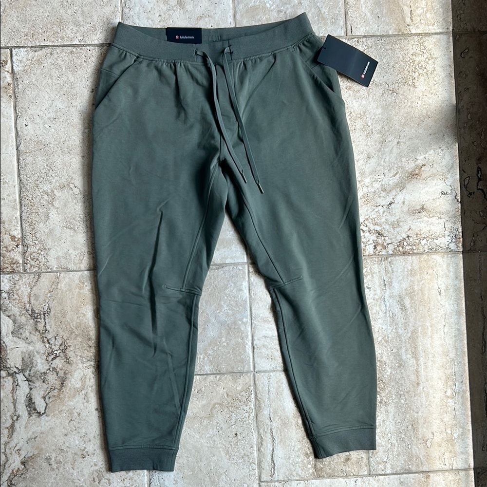 lululemon athletica Green Jogger Sweatpants with Tapered Legs